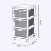 Cajonero Rimax Fique 3 Gavetas Gris Hielo