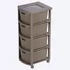 Cajonero Rimax Apariencia Rattan 4 Gavetas Altas Mocca