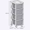 Cajonero Rimax Apariencia Rattan 4 Gavetas Altas Mocca