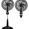 Ventilador Samurai Comfort Maxx 2 En 1 Negro