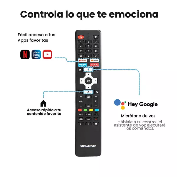 Televisor Challenger 40" Android Tv Fhd