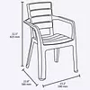 Silla Rimax Barú Con Brazos Gris Hielo