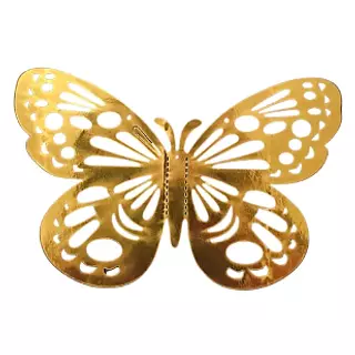 Mariposa Metalizada Aplique X12 Hd-001