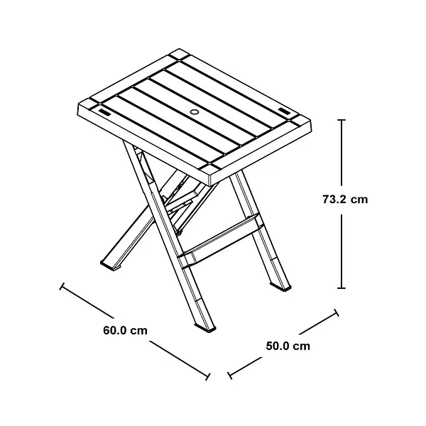 Mesa Rimax Plegable Barú Rectangular