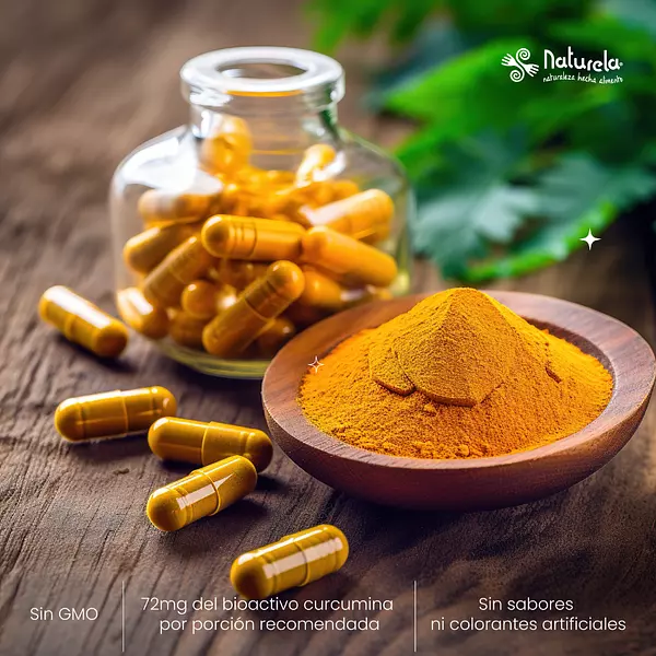 Cápsulas Con Extracto De Cúrcuma Y Pimienta