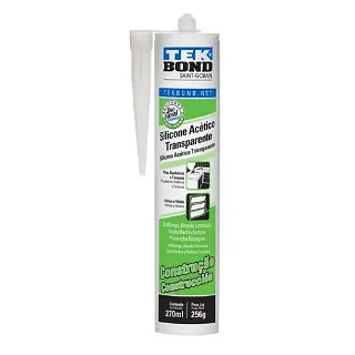 Silicona Tubo Transparente 270 Ml 256gr Tekbond
