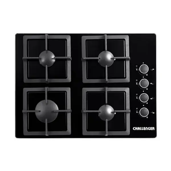 Combo Estufa Vidrio Sq6759+Campana60c Neg Challenger Cx4200