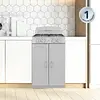 Estufa Con Gabinete Centrales 52 Cm Inox