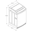 Lavadora Whirlpool 12 Kg Carga Superior Gris