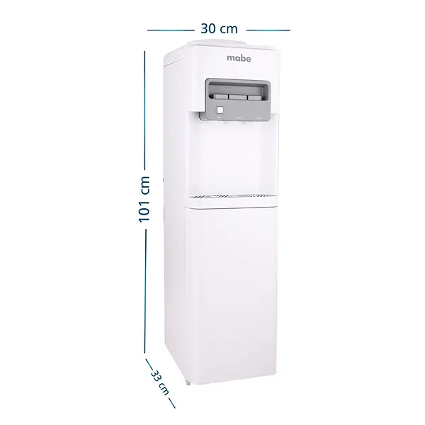 Dispensador De Agua De Piso 3 Llaves Blanco Mabe