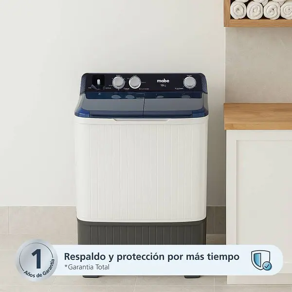 Lavadora Semiautomática 13 Kg Blanca Mabe