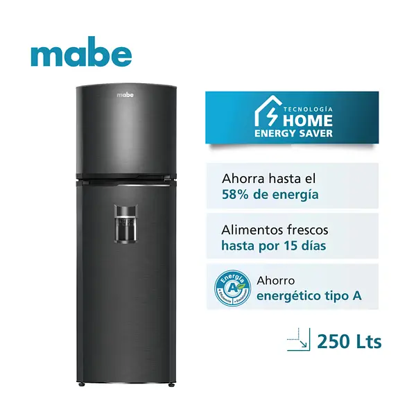 Nevera Mabe No Frost 267 L Brutos Black Steel Mabe
