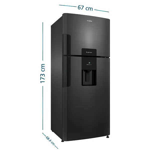 Nevera Mabe No Frost 415 L Brutos Black Steel
