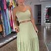 Vestido Selene Verde Con Herrajes Y Espalda Descubierta