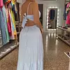 Vestido Selene Verde Con Herrajes Y Espalda Descubierta