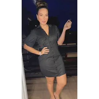 Vestido - Negro Camisero