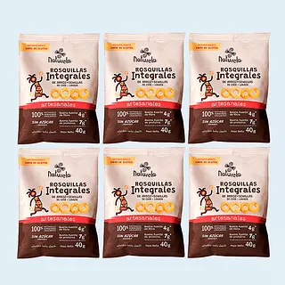 Rosquillas Integrales Naturela 6 Unidades 40 Gr C/U