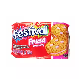 Galleta Festival Fresa 12 Unidades Por 4 Galletas
