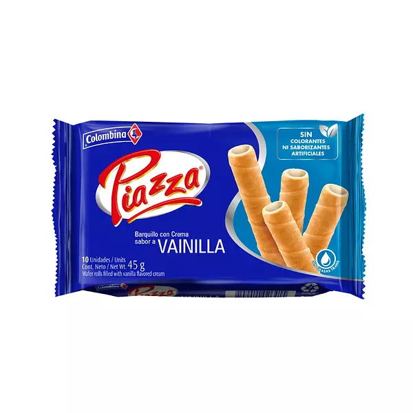Barquillos Piazza con Crema de Vainilla