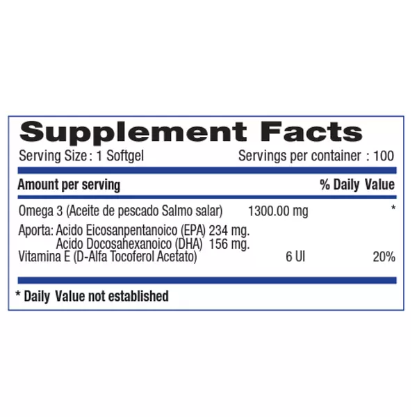 Omega 3 1.300 Mg X 100 Softgels Systems